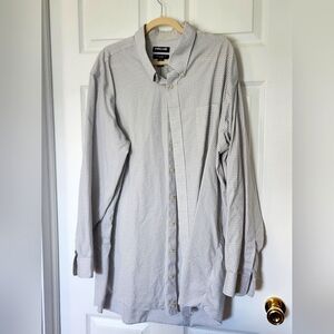 Kirkland 19-36/37 Traditional Fit No Iron Long Sleeve Button Down Men's Shirt